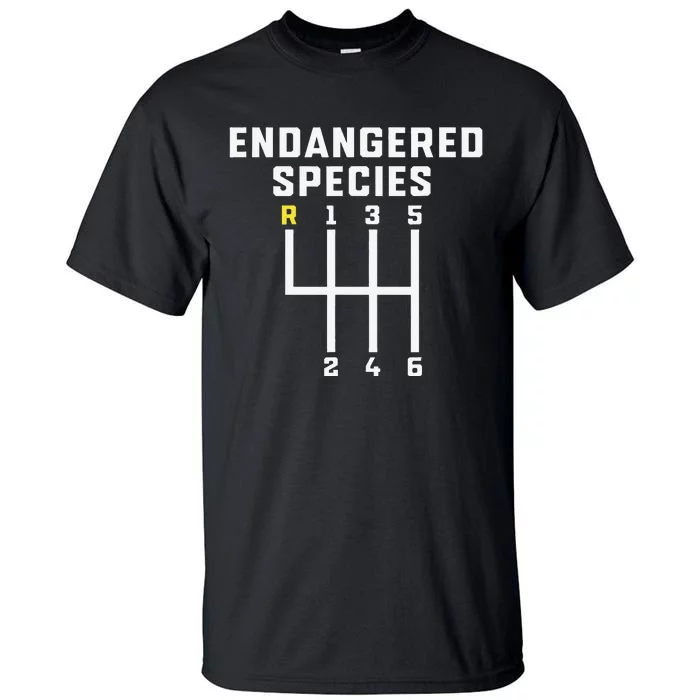 Endangered Species Manual Gearbox Stick Shift 6 Speed Tall T-Shirt