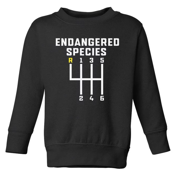 Endangered Species Manual Gearbox Stick Shift 6 Speed Toddler Sweatshirt