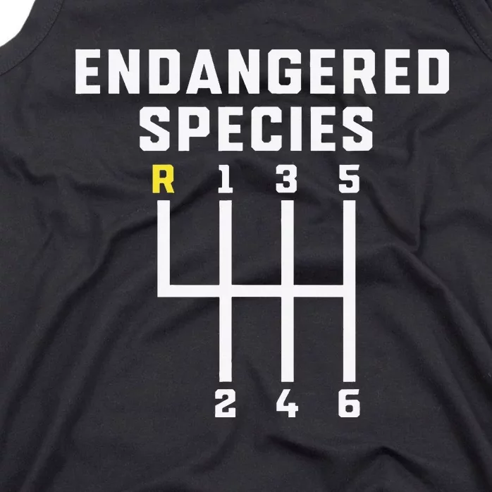 Endangered Species Manual Gearbox Stick Shift 6 Speed Tank Top