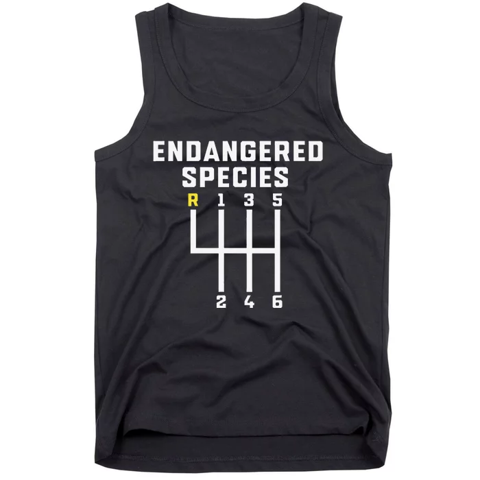 Endangered Species Manual Gearbox Stick Shift 6 Speed Tank Top