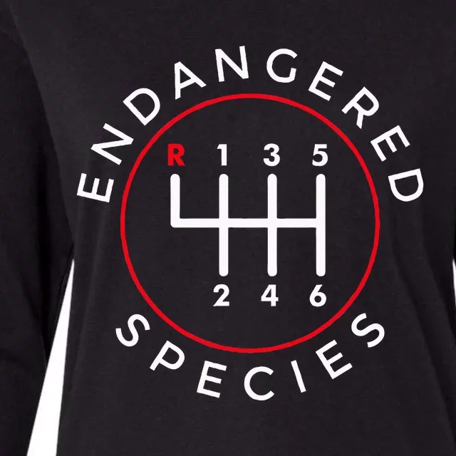 Endangered Species Manual Gearbox Stick Shift 6 Speed Womens Cotton Relaxed Long Sleeve T-Shirt