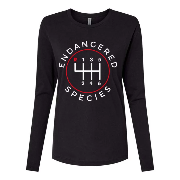 Endangered Species Manual Gearbox Stick Shift 6 Speed Womens Cotton Relaxed Long Sleeve T-Shirt