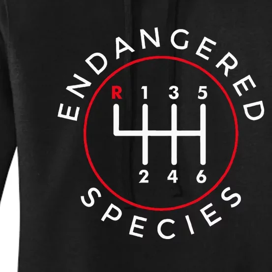 Endangered Species Manual Gearbox Stick Shift 6 Speed Women's Pullover Hoodie