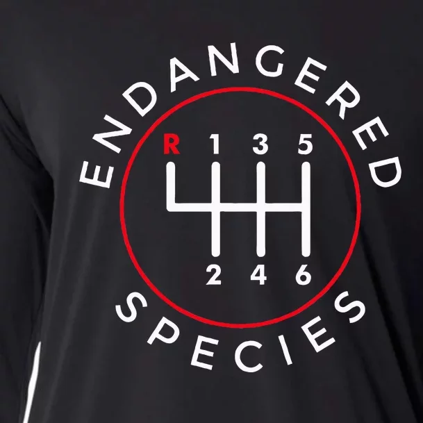 Endangered Species Manual Gearbox Stick Shift 6 Speed Cooling Performance Long Sleeve Crew