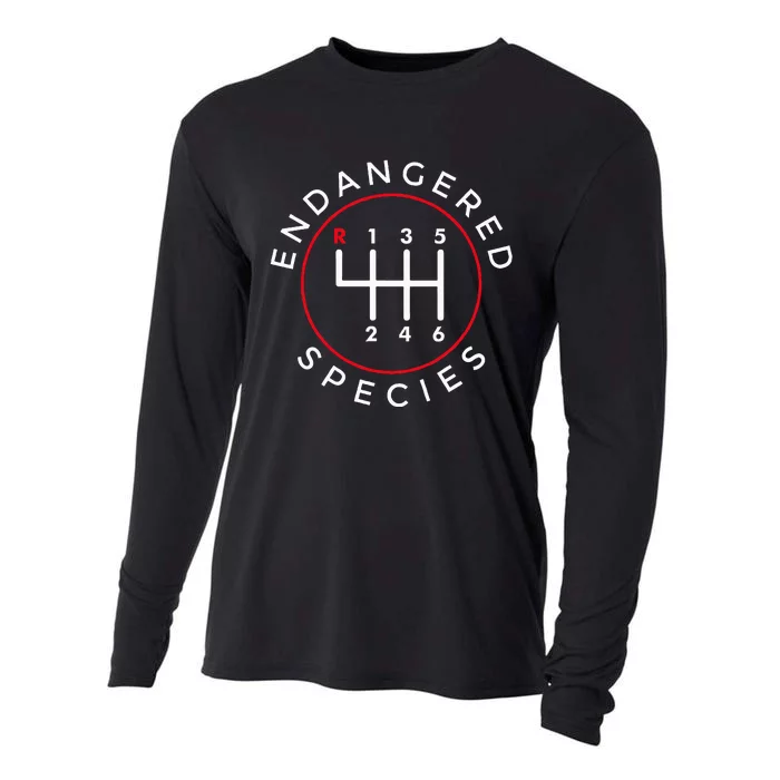 Endangered Species Manual Gearbox Stick Shift 6 Speed Cooling Performance Long Sleeve Crew