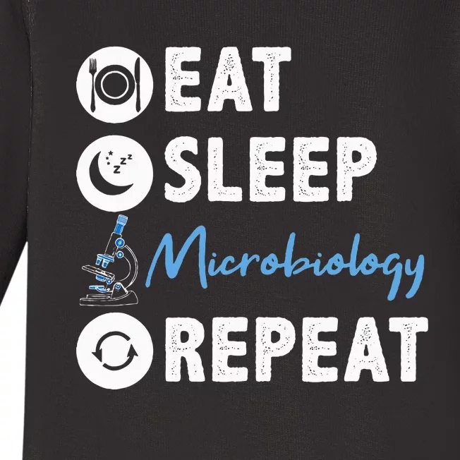 Eat Sleep Microbiology Repeat Microbiologist Baby Long Sleeve Bodysuit