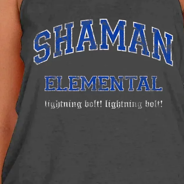 Elemental Shaman MMO Gamer Women's Knotted Racerback Tank