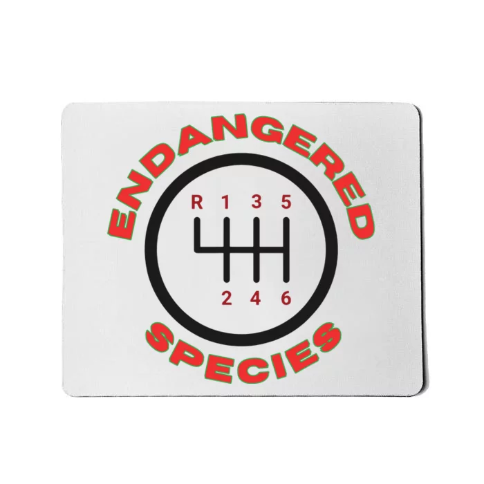 Endangered Species Manual Gearbox Stick Shift 6 Speed Mousepad