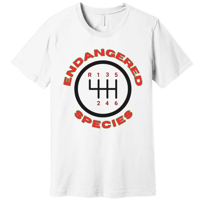 Endangered Species Manual Gearbox Stick Shift 6 Speed Premium T-Shirt