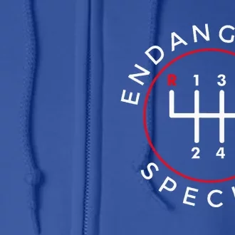 Endangered Species Manual Gearbox Stick Shift 6 Speed Full Zip Hoodie