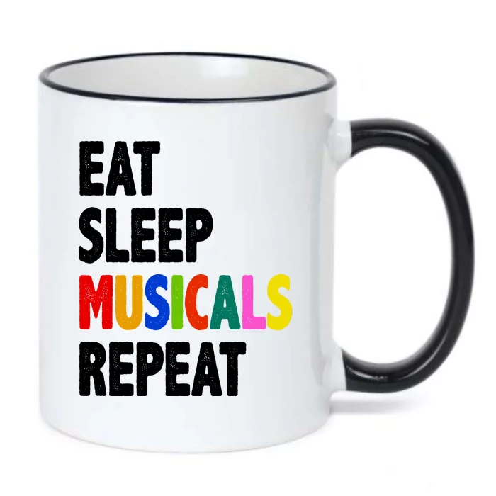 Eat Sleep Musicals Repeat Black Color Changing Mug