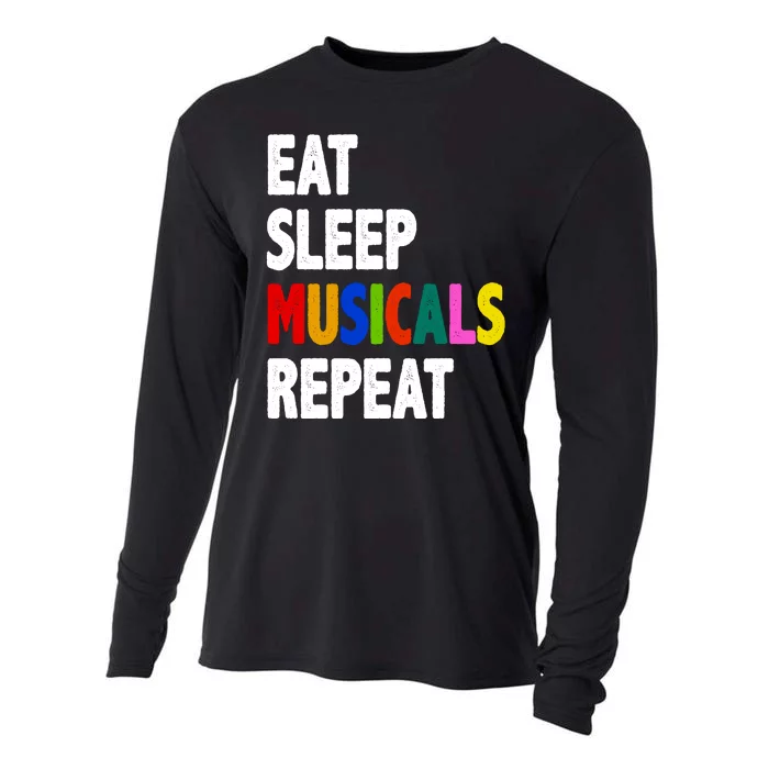 Eat Sleep Musicals Repeat Cooling Performance Long Sleeve Crew