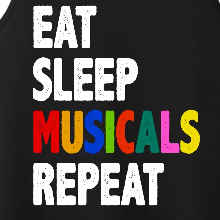 Eat Sleep Musicals Repeat Performance Tank