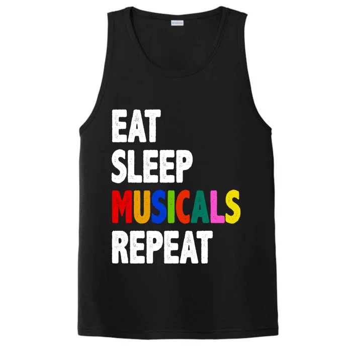 Eat Sleep Musicals Repeat Performance Tank