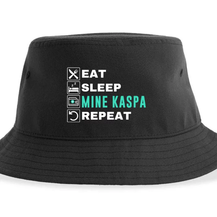 Eat Sleep Mine Kaspa Crypto Kaspa Mining Kaspa Crypto Miner Kaspa To The Moon Sustainable Bucket Hat