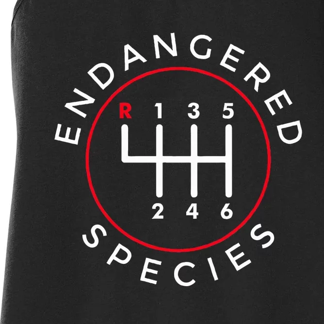 Endangered Species Manual Gearbox Stick Shift 6 Speed Women's Racerback Tank