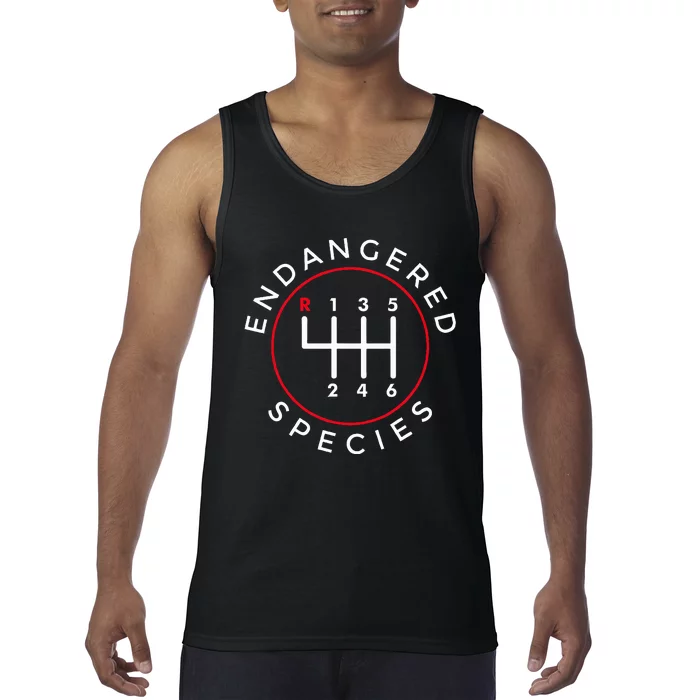 Endangered Species Manual Gearbox Stick Shift 6 Speed Tank Top