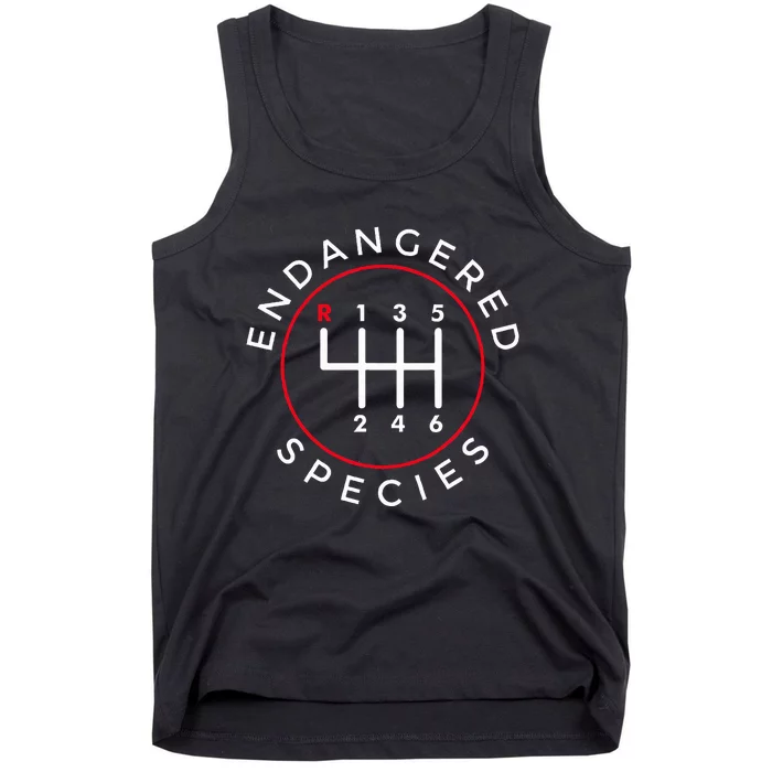 Endangered Species Manual Gearbox Stick Shift 6 Speed Tank Top