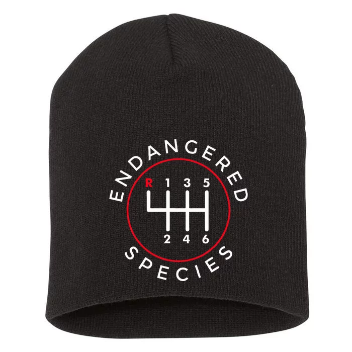 Endangered Species Manual Gearbox Stick Shift 6 Speed Short Acrylic Beanie