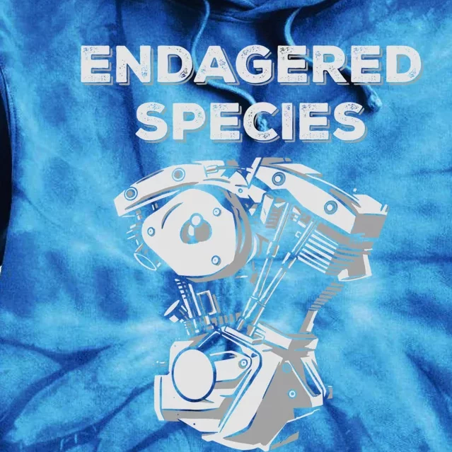 Endangered Species Mechanics Car Engine Pieces Car Lover Funny Gift Tie Dye Hoodie