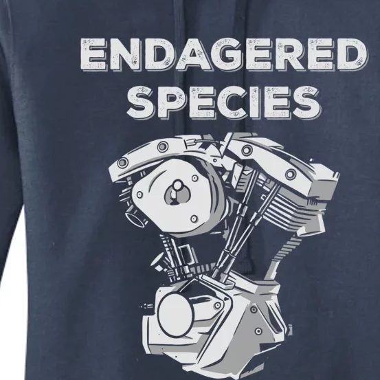 Endangered Species Mechanics Car Engine Pieces Car Lover Funny Gift Women's Pullover Hoodie