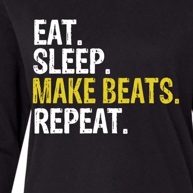 Eat Sleep Make Beats Repeat Music Gift Womens Cotton Relaxed Long Sleeve T-Shirt