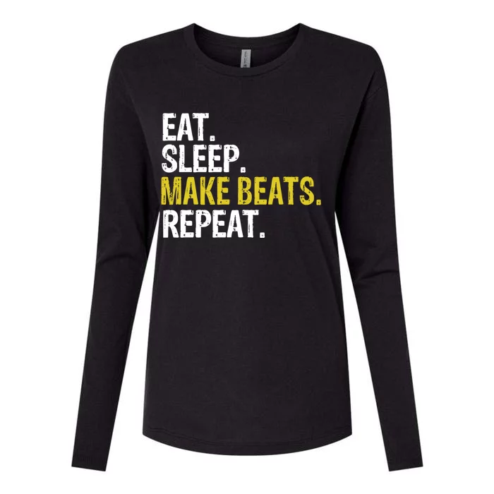 Eat Sleep Make Beats Repeat Music Gift Womens Cotton Relaxed Long Sleeve T-Shirt