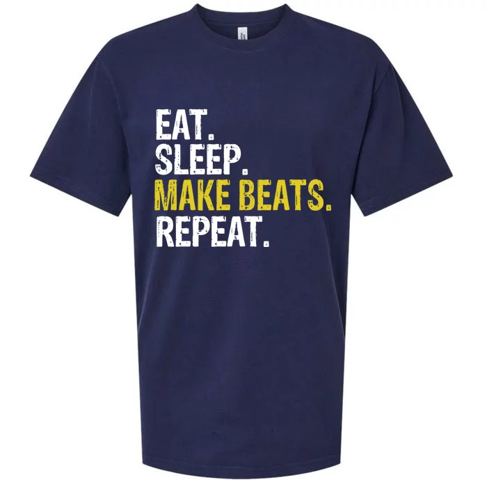 Eat Sleep Make Beats Repeat Music Gift Sueded Cloud Jersey T-Shirt