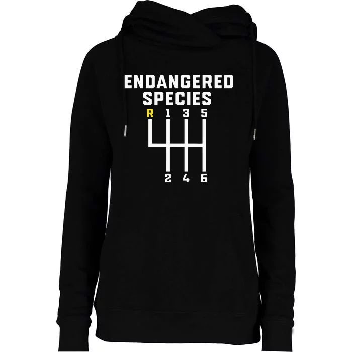 Endangered Species Manual Gearbox Stick Shift Womens Funnel Neck Pullover Hood