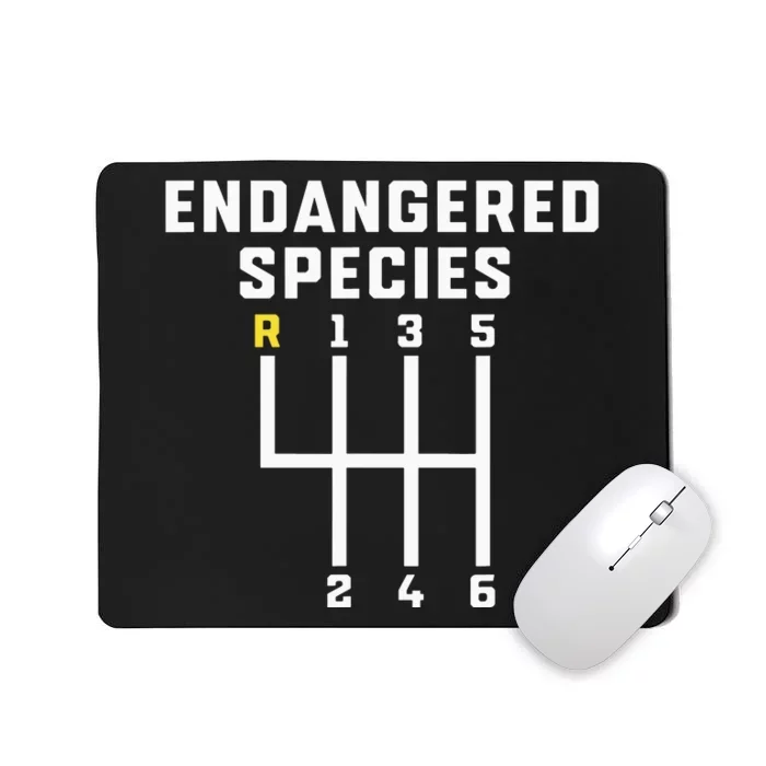 Endangered Species Manual Gearbox Stick Shift Mousepad