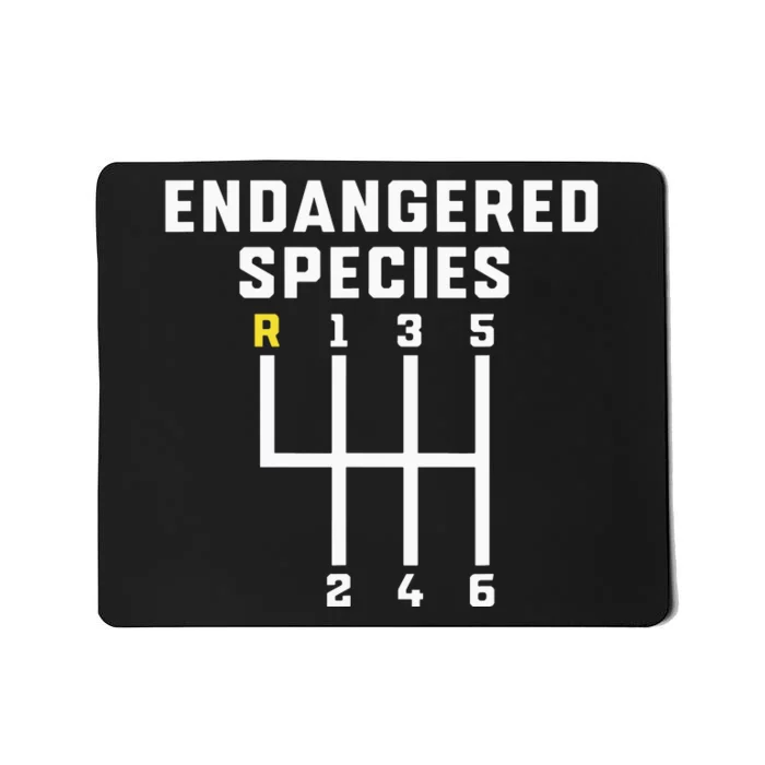 Endangered Species Manual Gearbox Stick Shift Mousepad