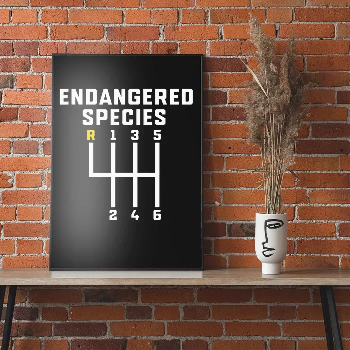 Endangered Species Manual Gearbox Stick Shift Poster