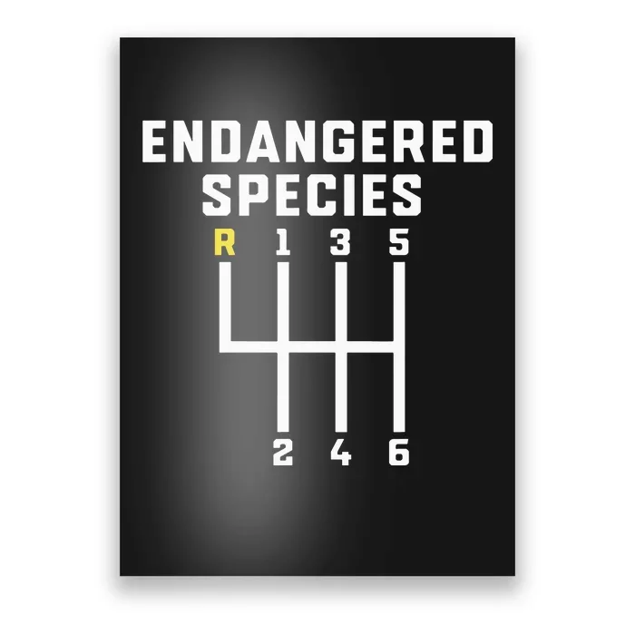 Endangered Species Manual Gearbox Stick Shift Poster