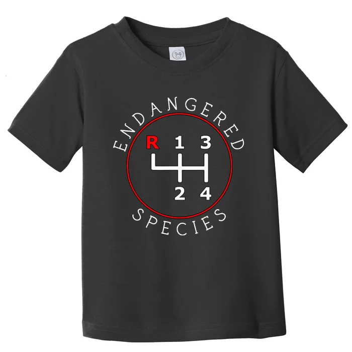 Endangered Species Manual Gearbox Stick Shift 4 Speed 1320 Toddler T-Shirt