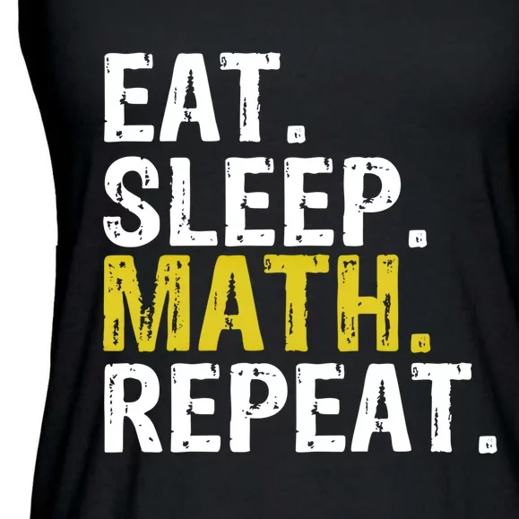 Eat Sleep Math Repeat Mathematics Gift Meaningful Gift Ladies Essential Flowy Tank