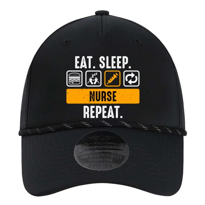 Eat Sleep Nurse Repeat Funny Nurse Practitioner Gift Performance The Dyno Cap