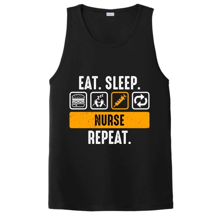 Eat Sleep Nurse Repeat Funny Nurse Practitioner Gift Performance Tank