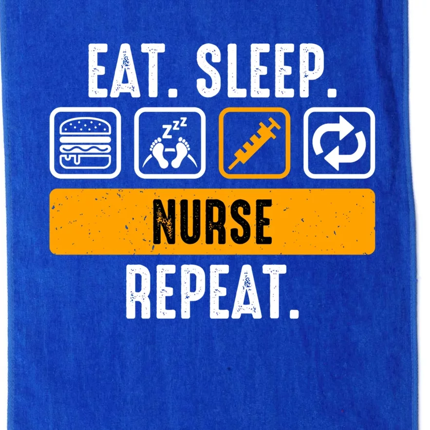 Eat Sleep Nurse Repeat Funny Nurse Practitioner Gift Platinum Collection Golf Towel