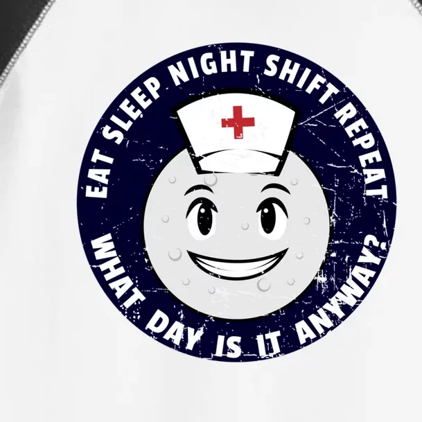 Eat Sleep Night Shift Repeat Nurse Moon Emoticon Gift Toddler Fine Jersey T-Shirt