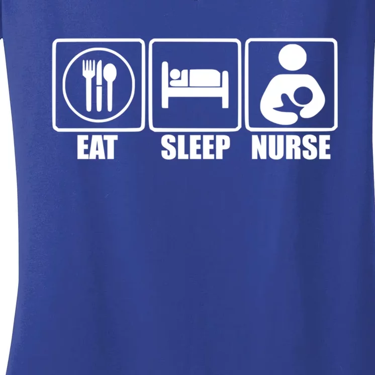 Eat Sleep Nurse Breastfeeding Gift For Moms Gift Women's V-Neck T-Shirt