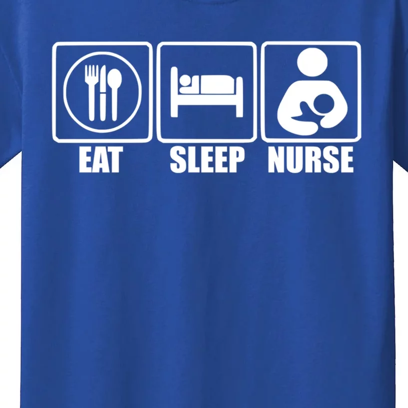 Eat Sleep Nurse Breastfeeding Gift For Moms Gift Kids T-Shirt