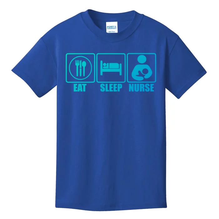 Eat Sleep Nurse Breastfeeding Gift For Moms Gift Kids T-Shirt