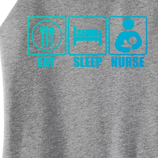 Eat Sleep Nurse Breastfeeding Gift For Moms Gift Women’s Perfect Tri Rocker Tank