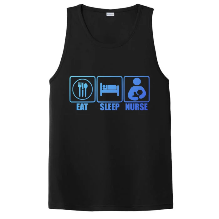 Eat Sleep Nurse Breastfeeding Gift For Moms Gift Performance Tank