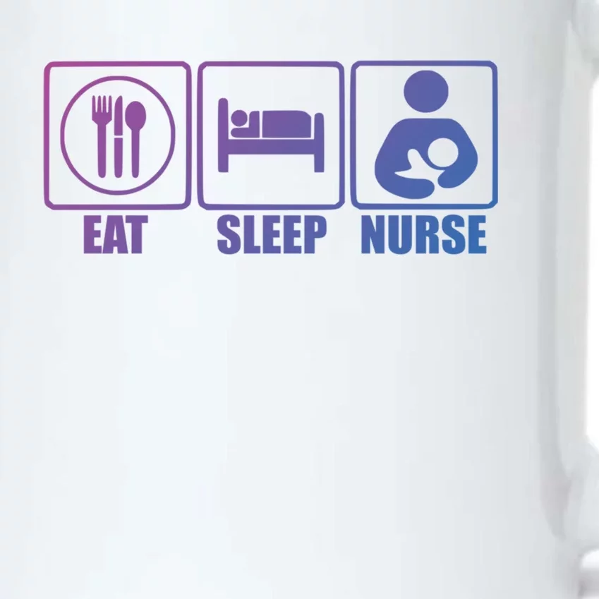 Eat Sleep Nurse Breastfeeding Gift For Moms Gift Black Color Changing Mug