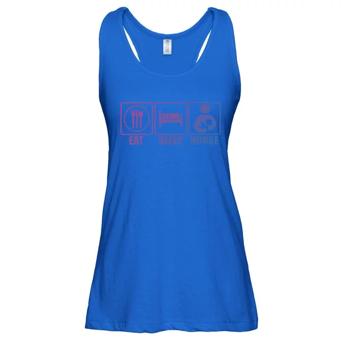 Eat Sleep Nurse Breastfeeding Gift For Moms Gift Ladies Essential Flowy Tank