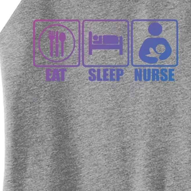 Eat Sleep Nurse Breastfeeding Gift For Moms Gift Women’s Perfect Tri Rocker Tank