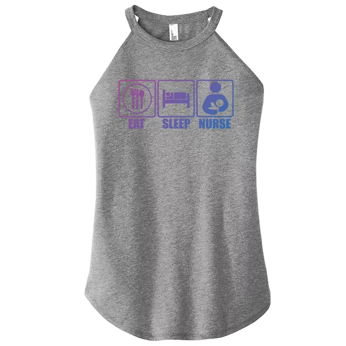 Eat Sleep Nurse Breastfeeding Gift For Moms Gift Women’s Perfect Tri Rocker Tank