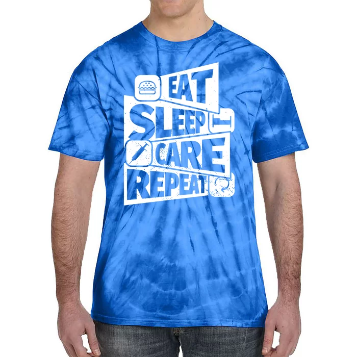 Eat Sleep Nurse Repeat Funny Nurse Funny Humor Gift Tie-Dye T-Shirt