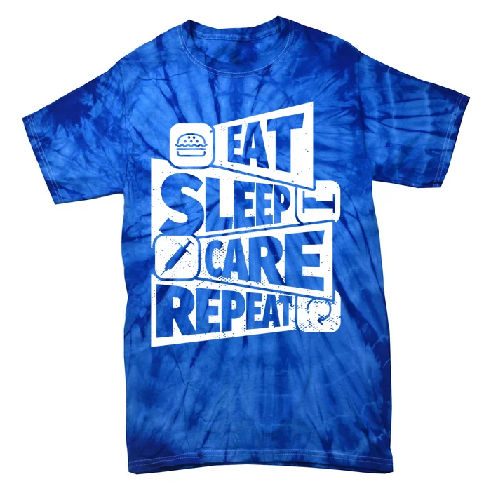 Eat Sleep Nurse Repeat Funny Nurse Funny Humor Gift Tie-Dye T-Shirt